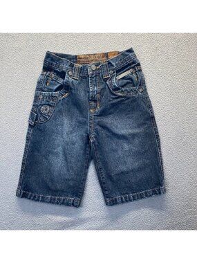 Vtg Y2K Raider Jean Co Denim Shorts Blue Boys Size 6 Zipper